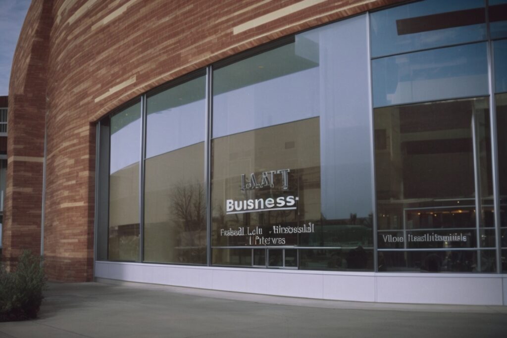 Salt Lake City business with frosted commercial window film