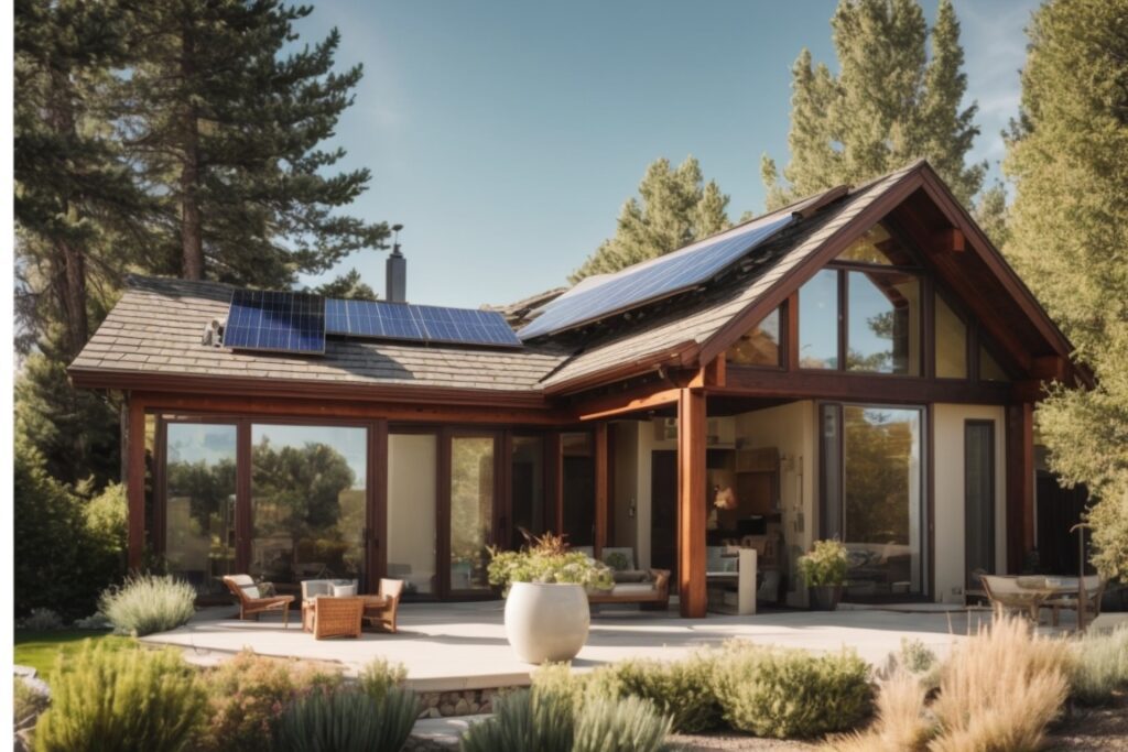 Salt Lake City home with solar window films, sunny summer day