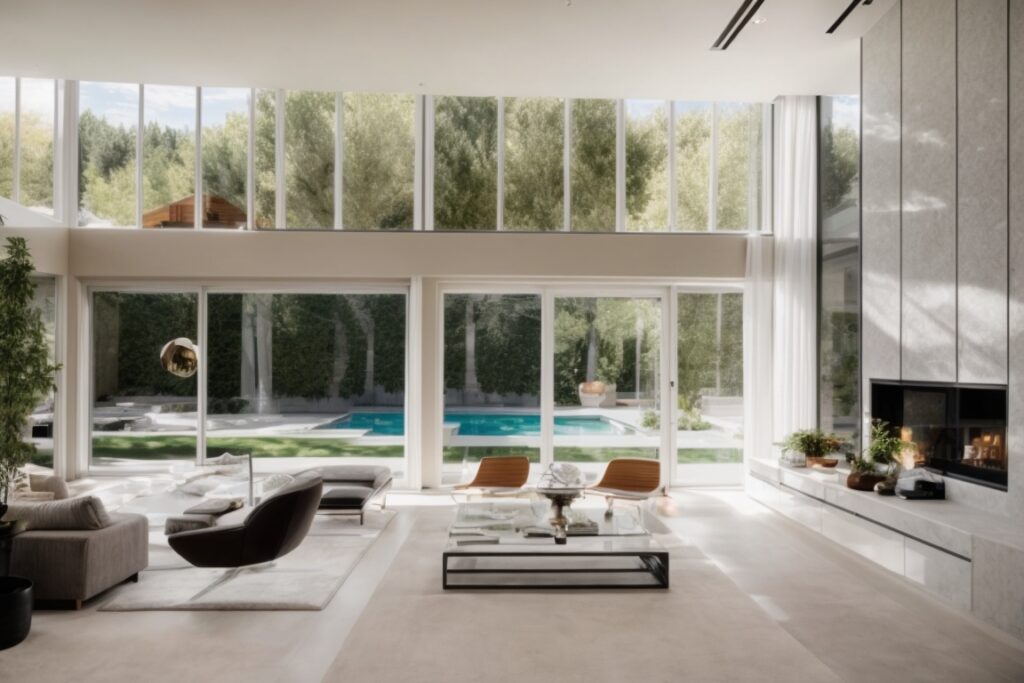 Salt Lake City home interior with solar control window film applied