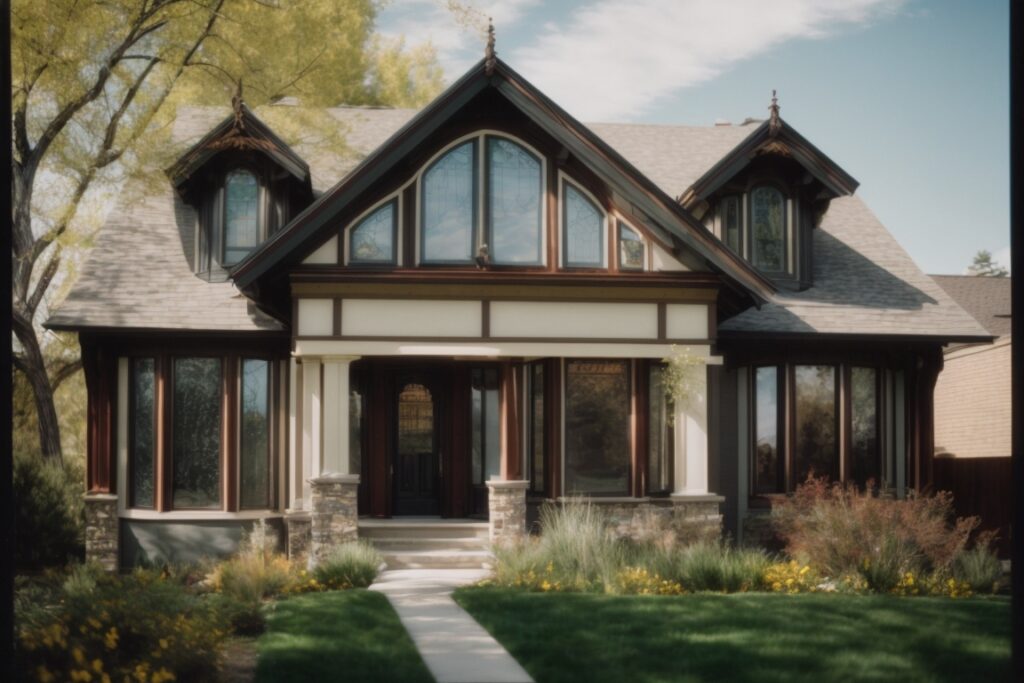 Historic Salt Lake City home with modern stained glass window film