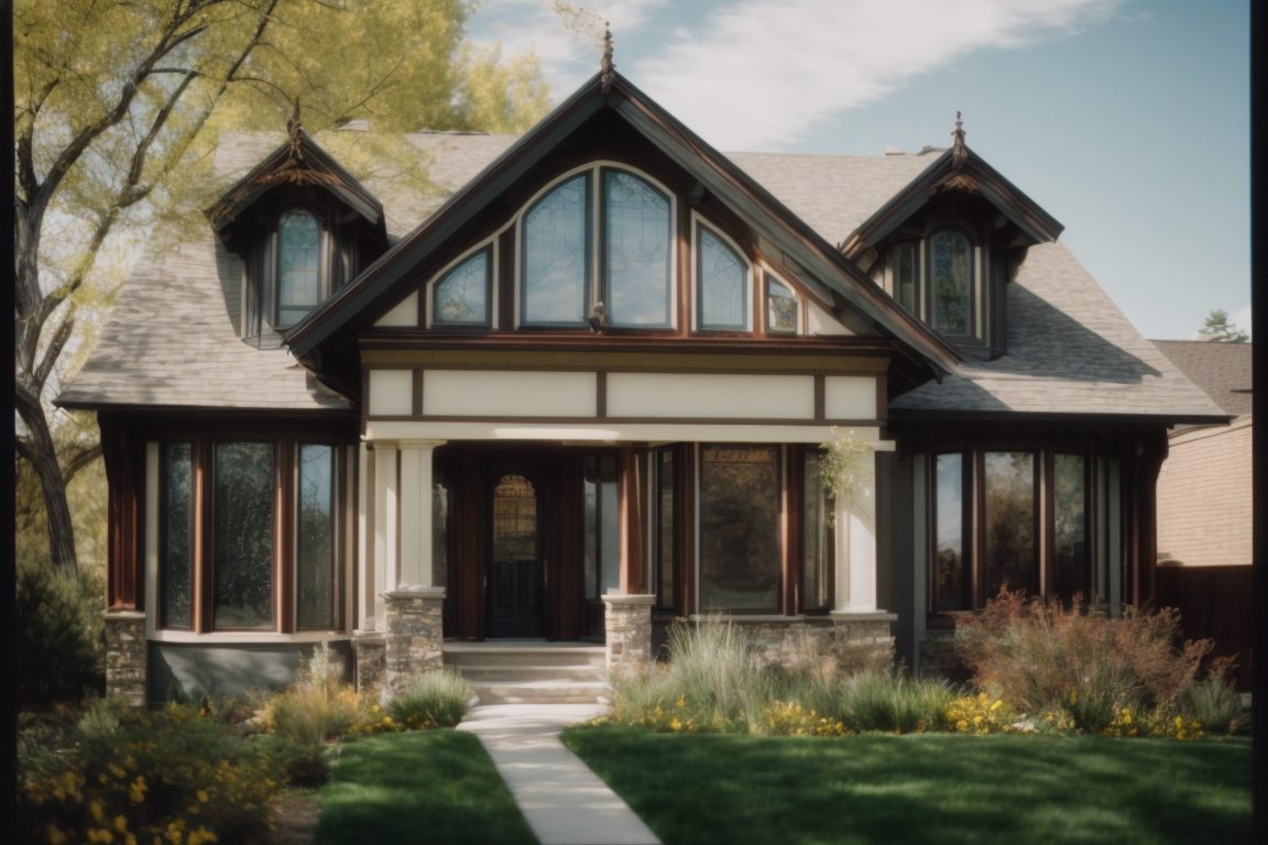 Historic Salt Lake City home with modern stained glass window film